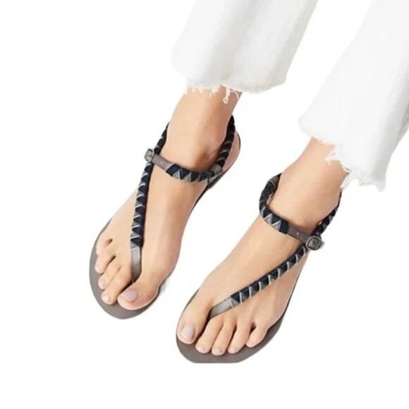 Free People Shoes - Free People Robin Faryl Robin Cayman Vegan Velvet Cross Thong Sandals